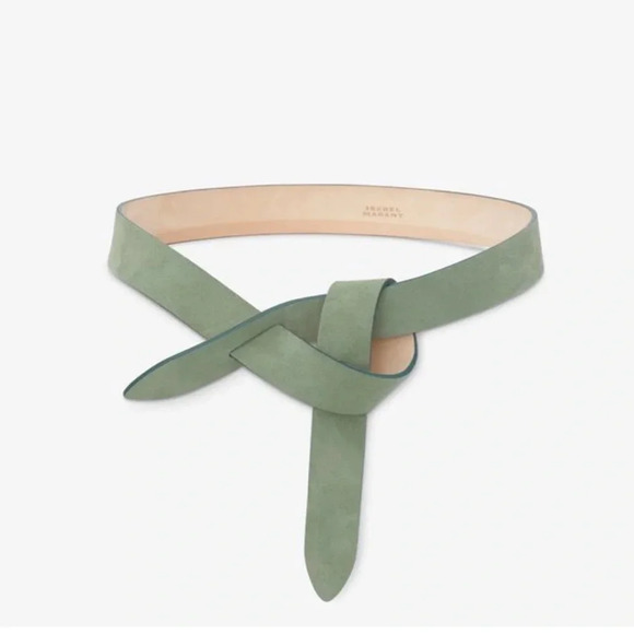 Isabel Marant Accessories - ISABEL MARANT NWT Lecce Almond Green Knotted Suede Leather Belt L
